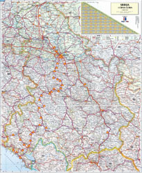 Карта дорог Сербии и Черногории